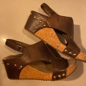 Antelope wedge cork sandals 37/6.5 like new
